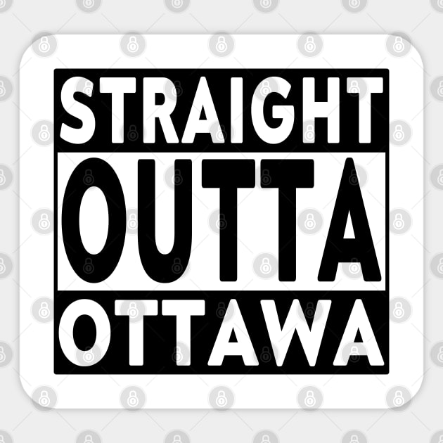 Straight Outta Ottawa Blk Sticker by LahayCreative2017